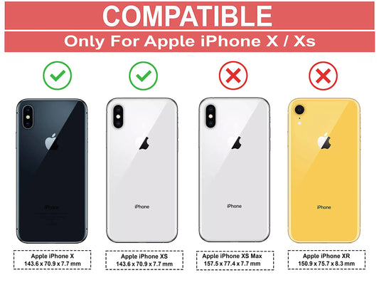VAKIBO Super Premium Black Border Transparent Case With Corner Protection & Camera Protection Suitable for iPhone Xs
