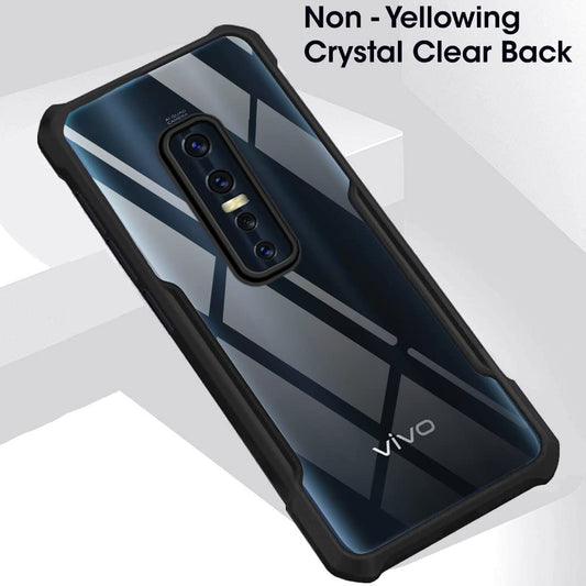 VAKIBO Super Premium Black Border Transparent Case With Corner Protection & Camera Protection Suitable for Vivo V17 Pro