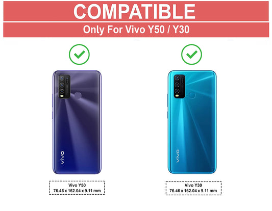 VAKIBO Super Premium Black Border Transparent Case With Corner Protection & Camera Protection Suitable for Vivo Y30