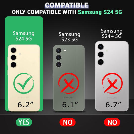 VAKIBO Super Premium Black Border Transparent Case With Corner Protection & Camera Protection Suitable for Samsung S24