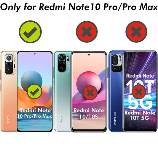 VAKIBO Super Premium Black Border Transparent Case With Corner Protection & Camera Protection Suitable for MI Redmi Note 10 Pro Max