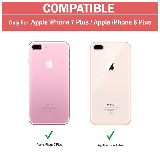 VAKIBO Best Selling Black and Transparent Coloured Made With Soft TPU and Acrylic Back Cover Case With 4 Corner and Camera Protection Suitable for iPhone 7 Plus