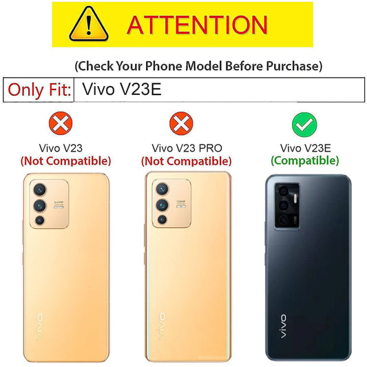 VAKIBO Super Premium Black Border Transparent Case With Corner Protection & Camera Protection Suitable for Vivo V23E 5G