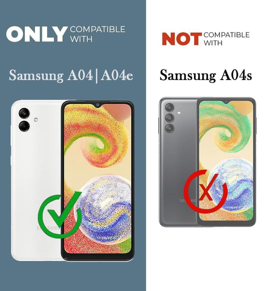 VAKIBO Super Premium Black Border Transparent Case With Corner Protection & Camera Protection Suitable for Samsung Galaxy A04