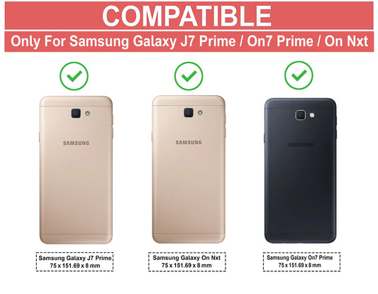 VAKIBO Super Premium Black Border Transparent Case With Corner Protection & Camera Protection Suitable for Samsung J7 Prime / On NXT /On7 Prime