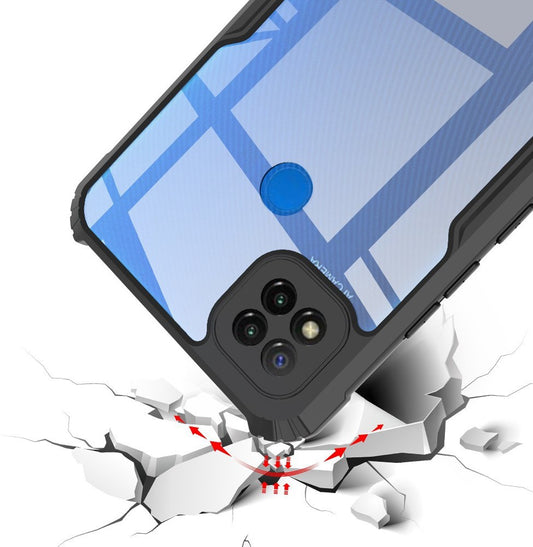 VAKIBO Super Premium Black Border Transparent Case With Corner Protection & Camera Protection Suitable for Mi Redmi Poco C31