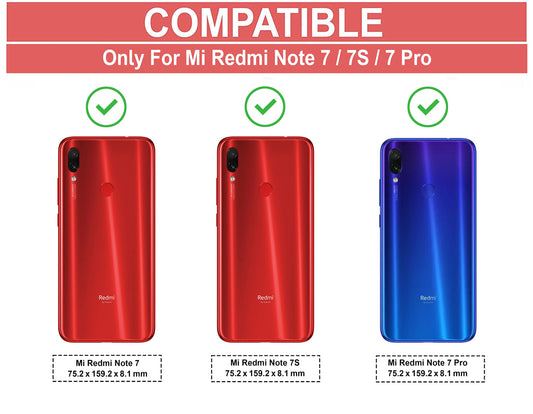 VAKIBO Super Premium Black Border Transparent Case With Corner Protection & Camera Protection Suitable for Mi Redmi Note 7S