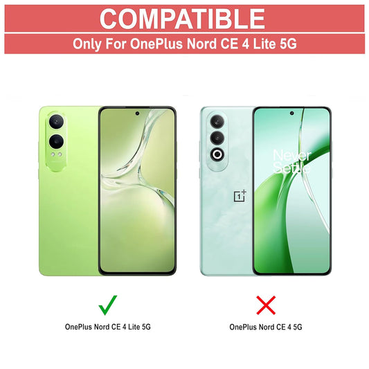 VAKIBO Best Selling Black and Transparent Coloured Made With Soft TPU and Acrylic Back Cover Case With 4 Corner and Camera Protection Suitable for OnePlus Nord CE4 Lite