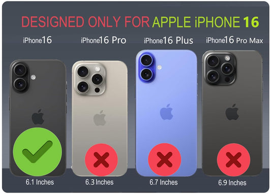 VAKIBO Best Selling Black and Transparent Coloured Made With Soft TPU and Acrylic Back Cover Case With 4 Corner and Camera Protection Suitable for iPhone 16 Plus