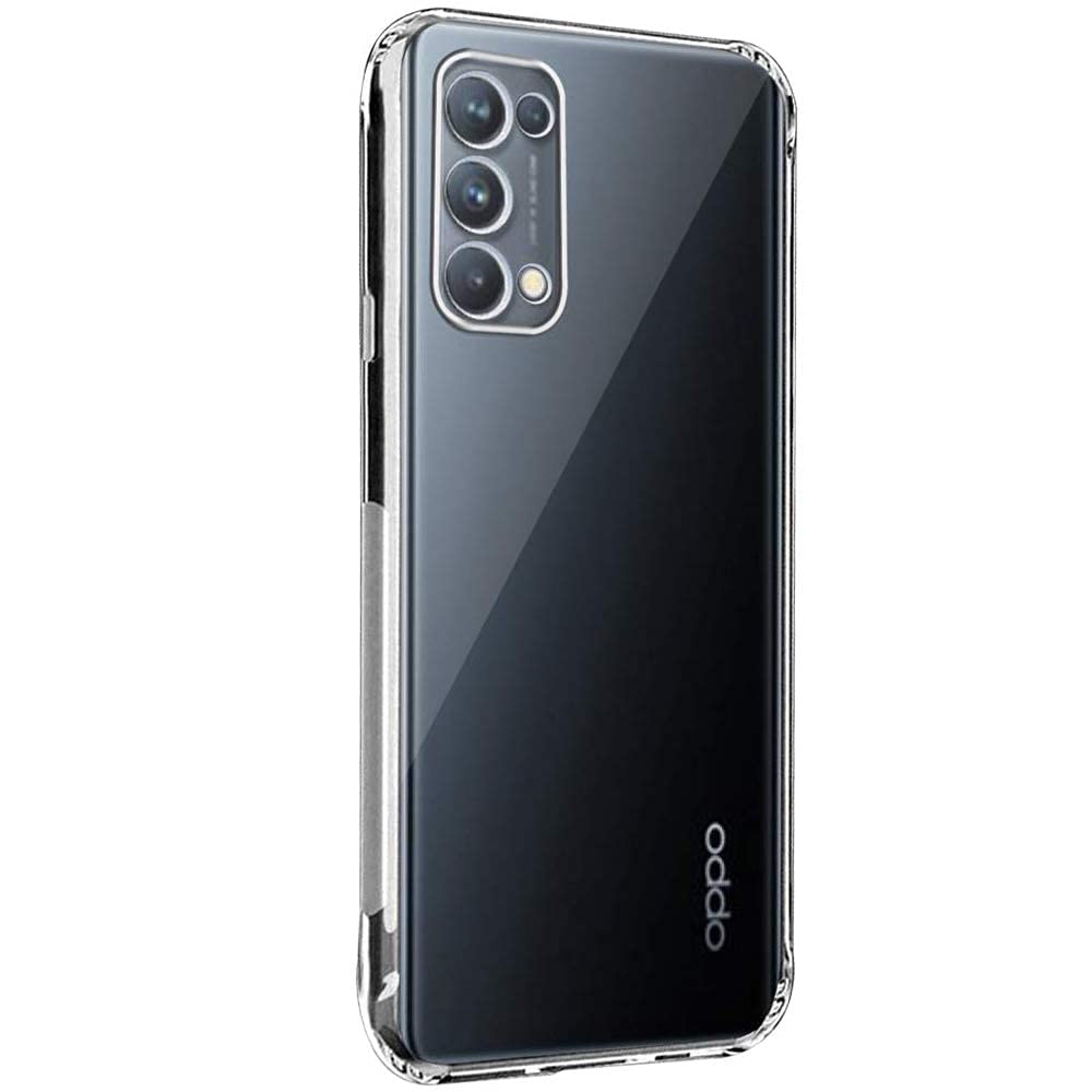 VAKIBO Super Premium Black Border Transparent Case With Corner Protection & Camera Protection Suitable for Oppo Reno 5 Pro