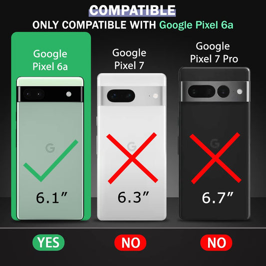 VAKIBO Premium Clear 1.5MM Thick Transparent Soft TPU Rubber Back Cover Case With Camera Protection Suitable for Google Pixel 6A