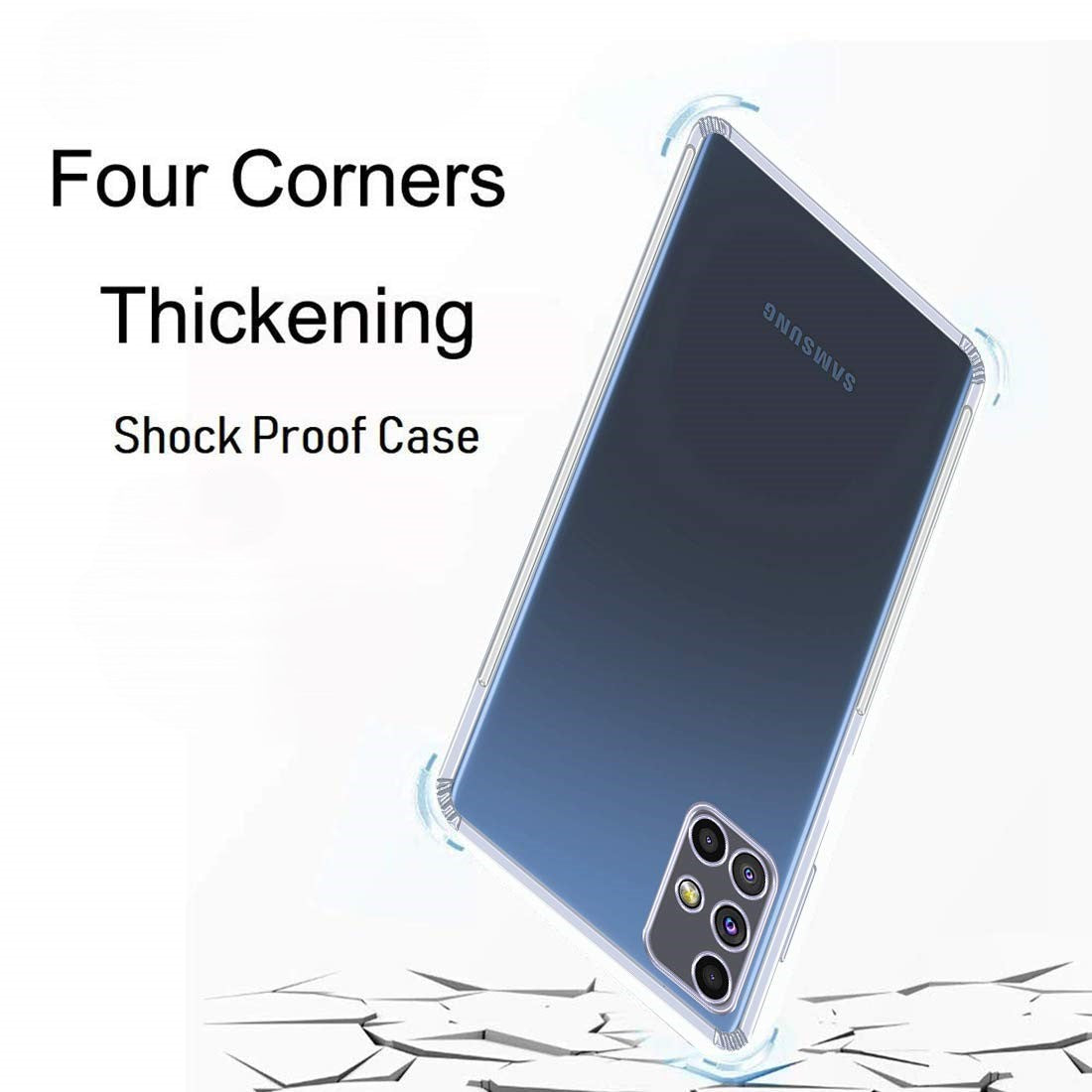 VAKIBO Premium Clear 1.5MM Thick Transparent Soft TPU Rubber Back Cover Case With Camera Protection Suitable for Samsung Galaxy A71