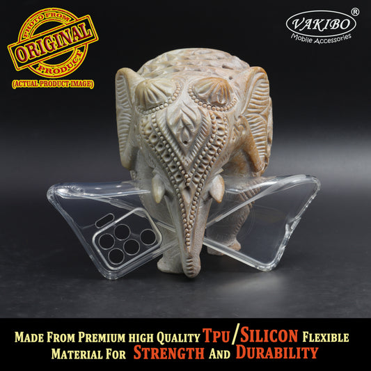 VAKIBO Super Premium Soft TPU Transparent Case With Dustplug,Side Grip,Corner Protection,lanyard Cuts,Camera Protection Suitable for Oppo F19 Pro