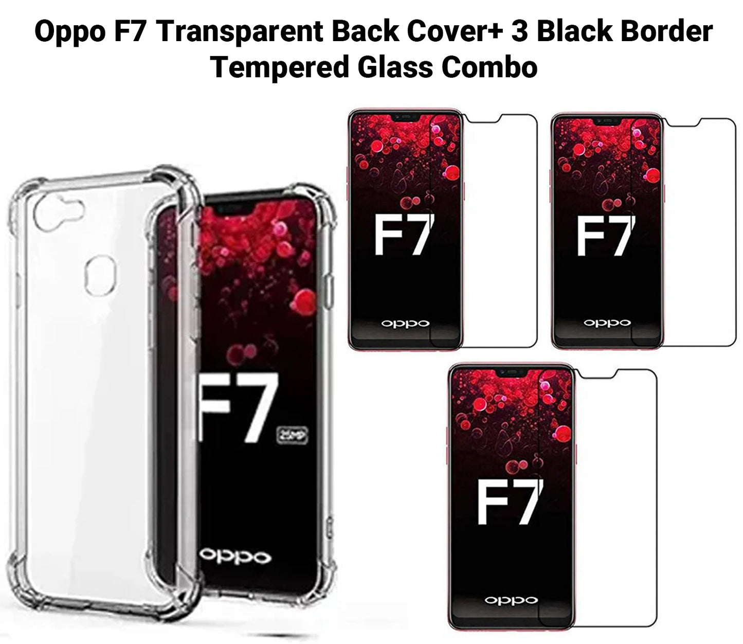 VAKIBO Super Premium Soft TPU Transparent Case With Dustplug,Side Grip,Corner Protection,lanyard Cuts,Camera Protection Suitable for Oppo F7