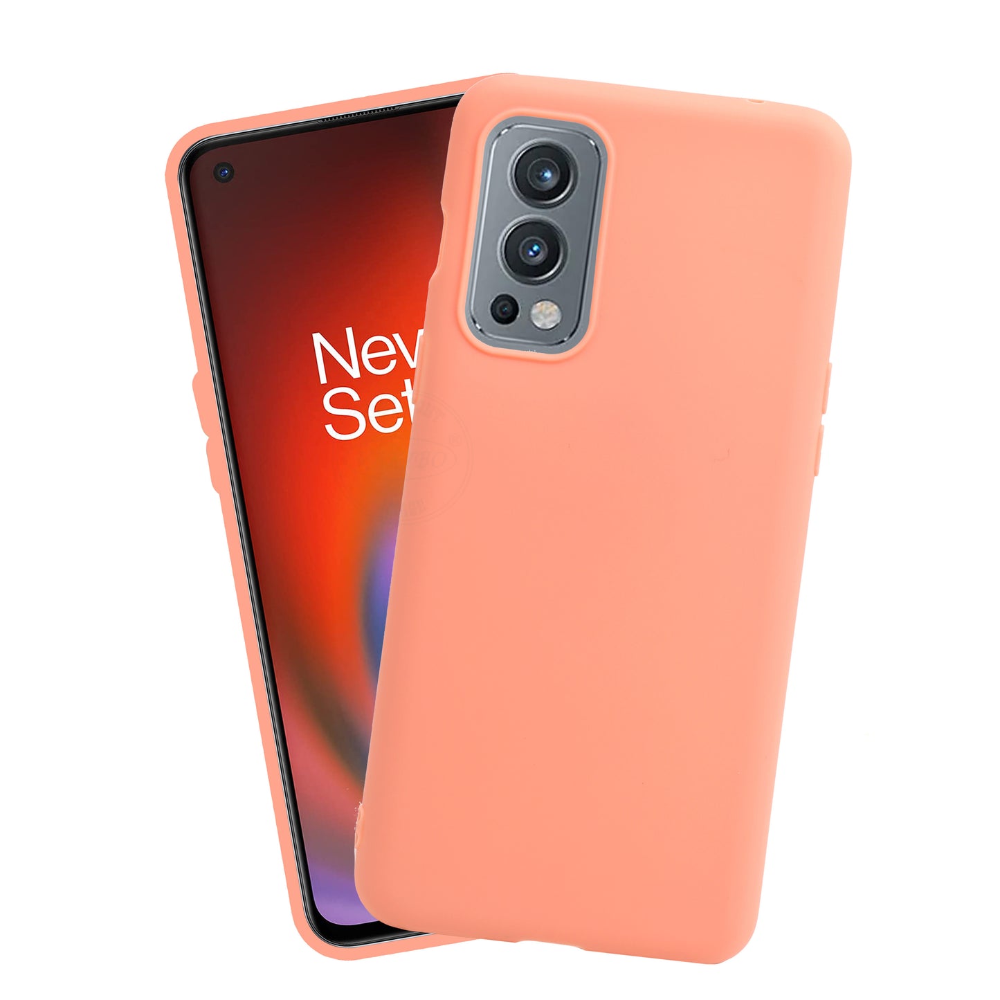 VAKIBO 1.2 MM Thick Peach Coloured Soft TPU Rubber Back Cover Case With Camera Protection Ring Suitable for OnePlus Nord 2