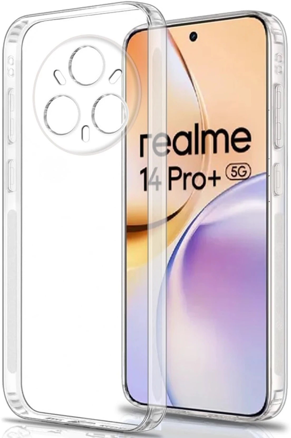 VAKIBO Premium Clear 1.5MM Thick Transparent Soft TPU Rubber Back Cover Case With Camera Protection Suitable for Realme 14 Pro