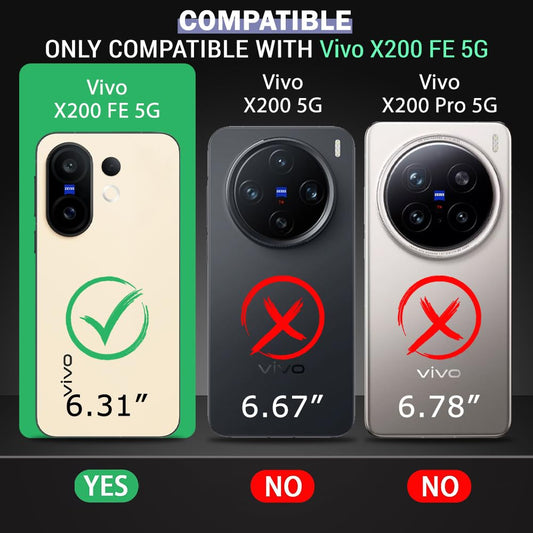 VAKIBO Premium Clear 1.5MM Thick Transparent Soft TPU Rubber Back Cover Case With Camera Protection Suitable for Vivo X200FE