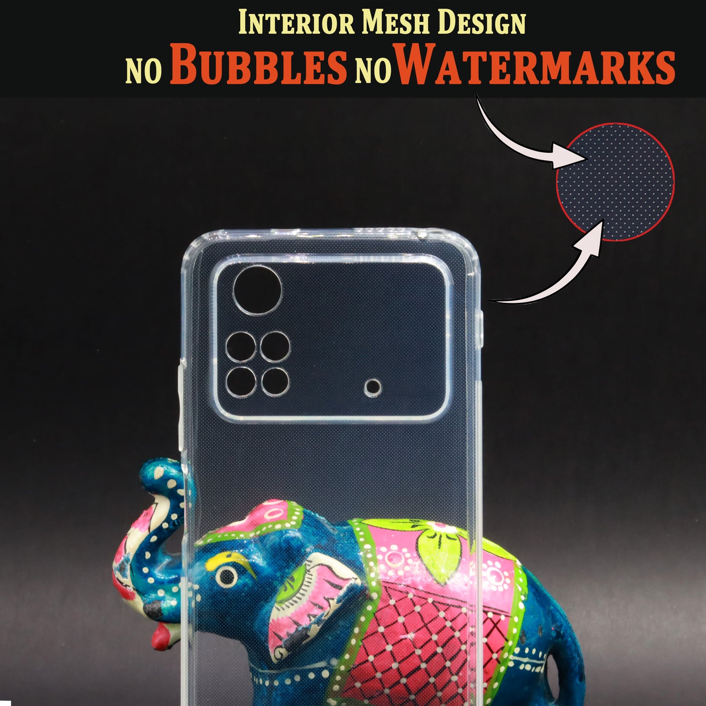 VAKIBO Super Premium Soft TPU Transparent Case With Dustplug,Side Grip,Corner Protection,lanyard Cuts,Camera Protection Suitable for Mi Poco M4 Pro 4G