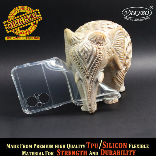 VAKIBO Super Premium Soft TPU Transparent Case With Dustplug,Side Grip,Corner Protection,lanyard Cuts,Camera Protection Suitable for Mi Poco M5