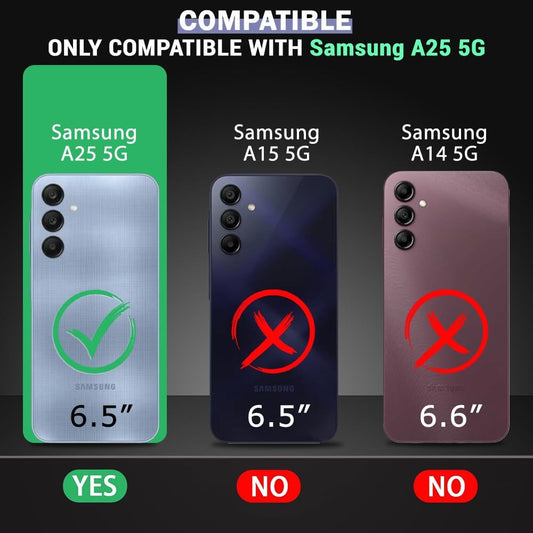VAKIBO Premium Clear 2MM Thick Transparent Soft TPU Rubber Back Cover Case With Camera Protection Suitable for Samsung Galaxy A25 5G