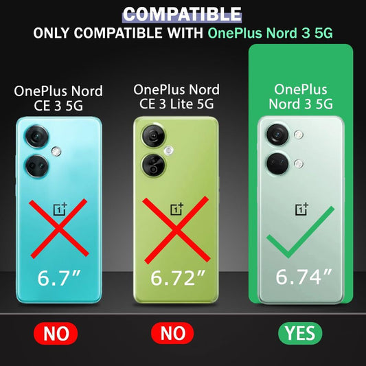 VAKIBO Black Coloured Back Cover Case Suitable for Oneplus Nord 3