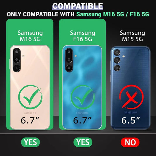 VAKIBO Premium Clear 1.5MM Thick Transparent Soft TPU Rubber Back Cover Case With Camera Protection Suitable for Samsung Galaxy F16