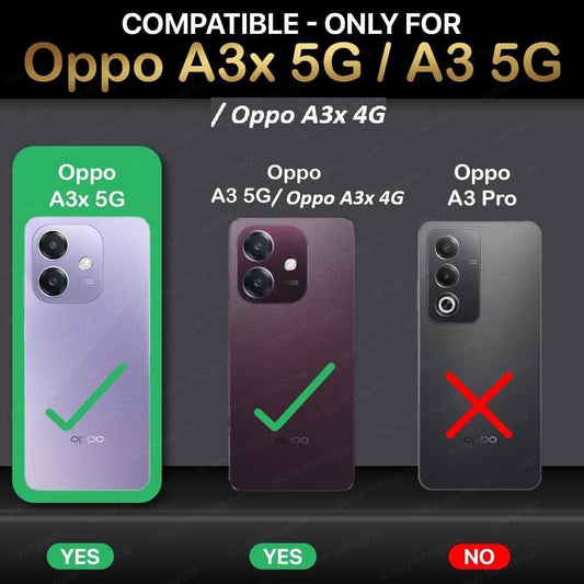 VAKIBO Premium Clear 1.5MM Thick Transparent Soft TPU Rubber Back Cover Case With Camera Protection Suitable for Oppo A3X