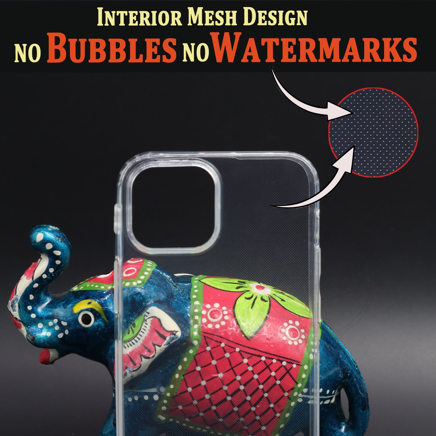 VAKIBO Super Premium Soft TPU Transparent Case With Dustplug,Side Grip,Corner Protection,lanyard Cuts,Camera Protection Suitable for iPhone 13