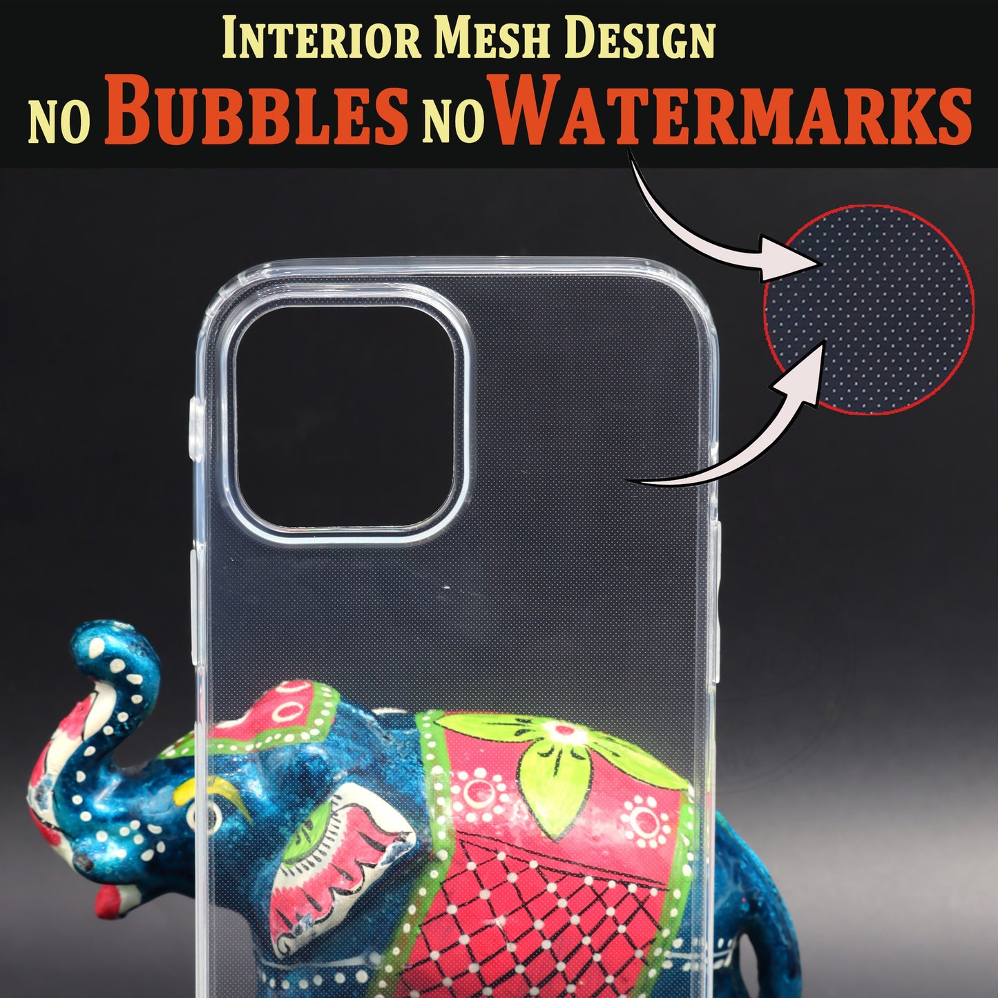 VAKIBO Super Premium Soft TPU Transparent Case With Dustplug,Side Grip,Corner Protection,lanyard Cuts,Camera Protection Suitable for iPhone 13 Pro Max