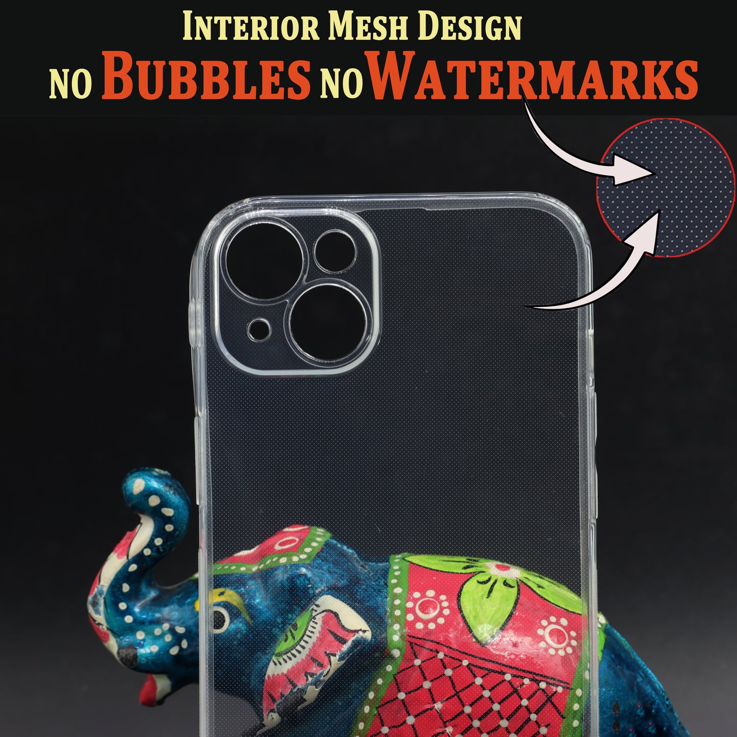 VAKIBO Super Premium Soft TPU Transparent Case With Dustplug,Side Grip,Corner Protection,lanyard Cuts,Camera Protection Suitable for iPhone 14 Plus