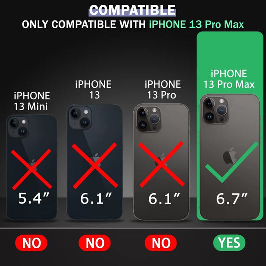 VAKIBO Megnatic Magsafe Black Coloured Soft with Hard back Back Cover Case With Camera Protection Ring Suitable for iPhone 13 Pro Max