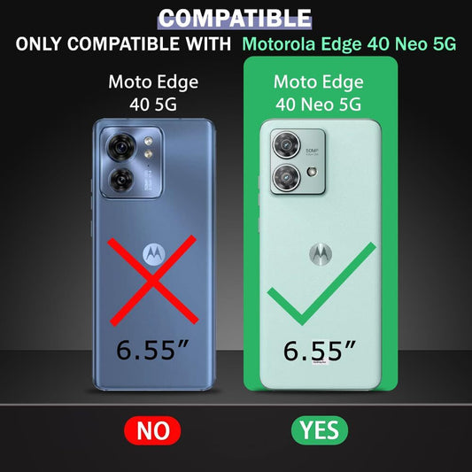 VAKIBO Premium Clear 2MM Thick Transparent Soft TPU Rubber Back Cover Case With Camera Protection Suitable for Moto Edge 40 Neo