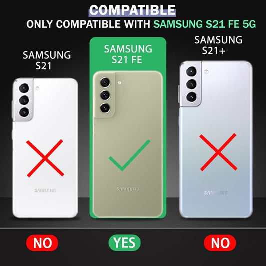 VAKIBO Premium Clear 2MM Thick Transparent Soft TPU Rubber Back Cover Case With Camera Protection Suitable for Samsung Galaxy S21FE