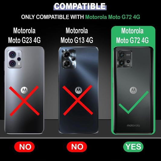 VAKIBO Super Premium Black Border Transparent Case With Corner Protection & Camera Protection Suitable for Moto G72