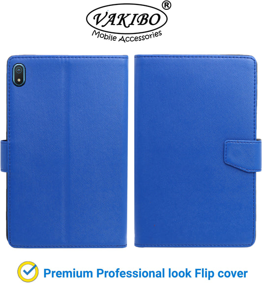 VAKIBO Mercury Premium Blue Coloured made With Canvas and TPU Flip Cover Case Suitable for Nokia Tab T20