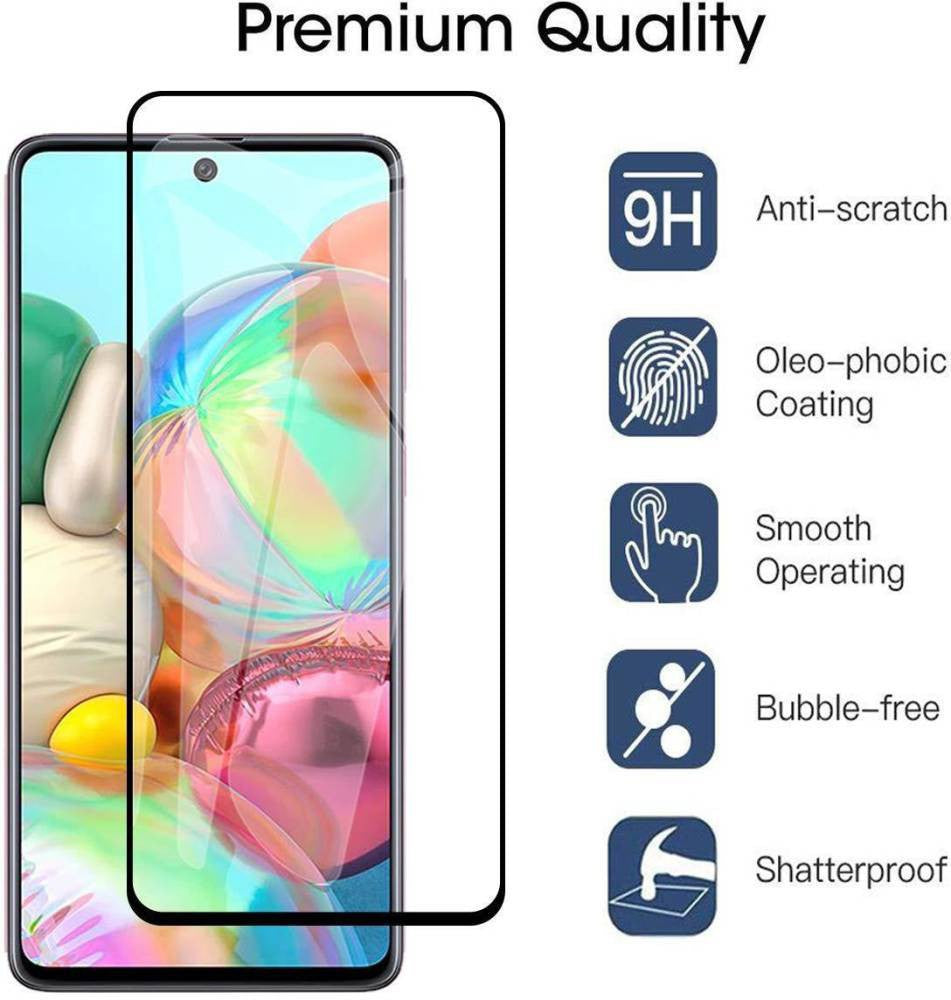 Super Premium Quality Tempered Glass Screen Guard Protector With Black Border Suitable For Samsung Galaxy A20s