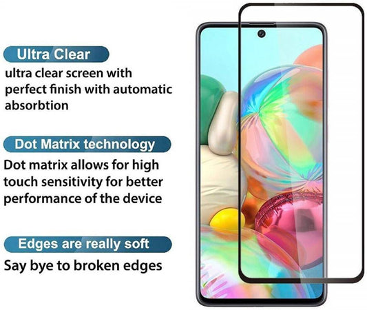Super Premium Quality Tempered Glass Screen Guard Protector With Black Border Suitable For Samsung Galaxy A20s