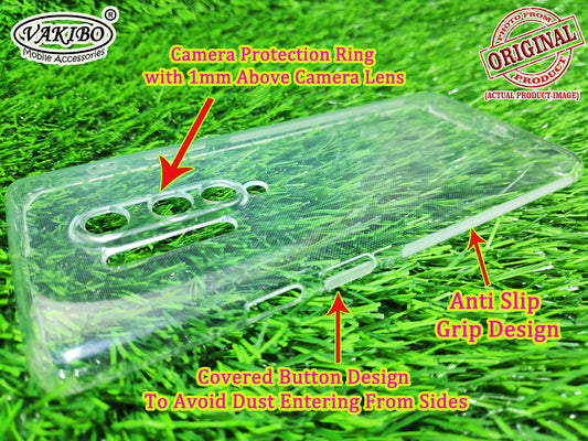 VAKIBO Super Premium Soft TPU Transparent Case With Dustplug,Side Grip,Corner Protection,lanyard Cuts,Camera Protection Suitable for OnePlus 8 Pro