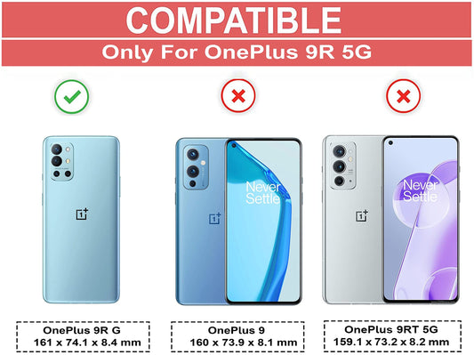 VAKIBO Super Premium Black Border Transparent Case With Corner Protection & Camera Protection Suitable for Oneplus 9R