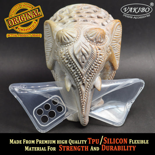 VAKIBO Super Premium Soft TPU Transparent Case With Dustplug,Side Grip,Corner Protection,lanyard Cuts,Camera Protection Suitable for Oneplus 9R