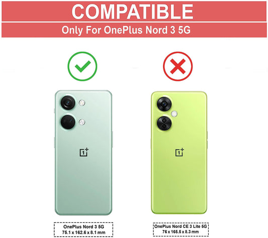 VAKIBO Super Premium Black Border Transparent Case With Corner Protection & Camera Protection Suitable for Oneplus Nord 3