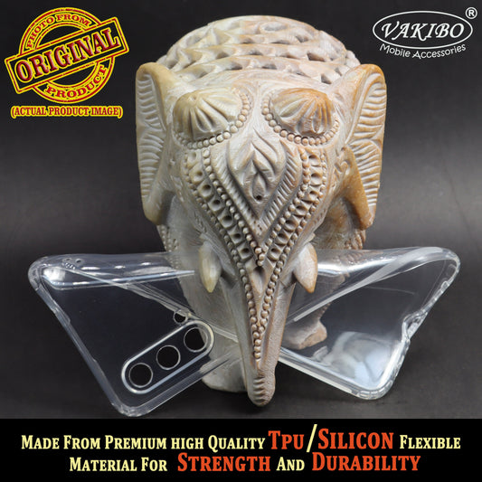 VAKIBO Super Premium Soft TPU Transparent Case With Dustplug,Side Grip,Corner Protection,lanyard Cuts,Camera Protection Suitable for OnePlus Nord CE