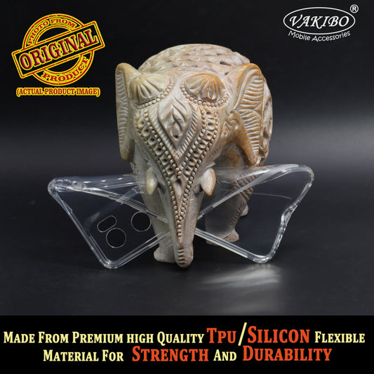 VAKIBO Super Premium Soft TPU Transparent Case With Dustplug,Side Grip,Corner Protection,lanyard Cuts,Camera Protection Suitable for OnePlus Nord CE2