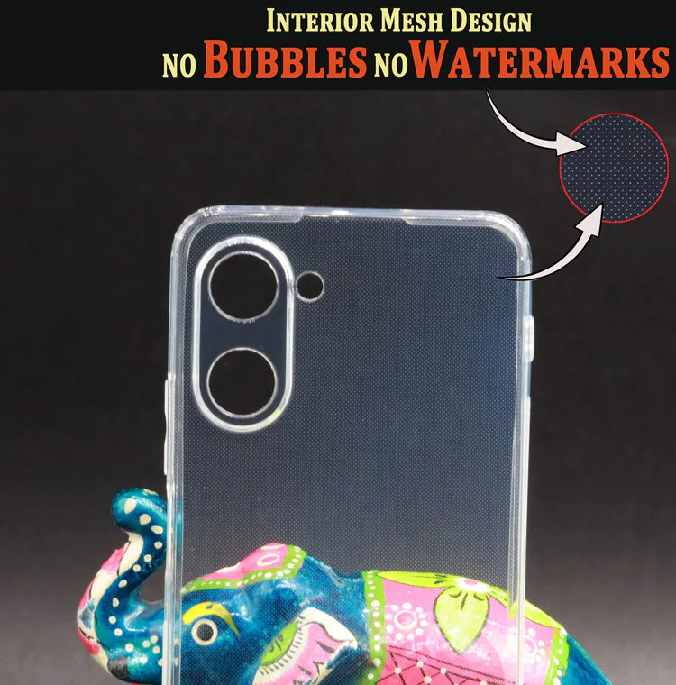 VAKIBO Premium Clear 1.5MM Thick Transparent Soft TPU Rubber Back Cover Case With Camera Protection Suitable for Realme GT6