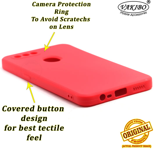 VAKIBO Red Coloured Back Cover Case Suitable for Realme C1