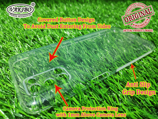 VAKIBO Super Premium Soft TPU Transparent Case With Dustplug,Side Grip,Corner Protection,lanyard Cuts,Camera Protection Suitable for Oppo A52