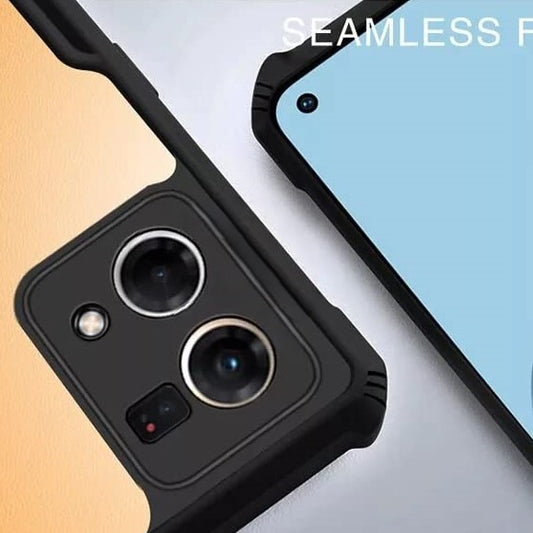 VAKIBO Super Premium Black Border Transparent Case With Corner Protection & Camera Protection Suitable for Oppo F21s Pro 4G
