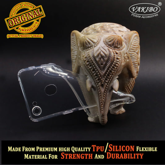 VAKIBO Super Premium Soft TPU Transparent Case With Dustplug,Side Grip,Corner Protection,lanyard Cuts,Camera Protection Suitable for Oppo F7