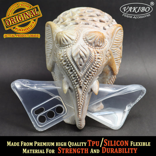 VAKIBO Super Premium Soft TPU Transparent Case With Dustplug,Side Grip,Corner Protection,lanyard Cuts,Camera Protection Suitable for Oppo Reno 6