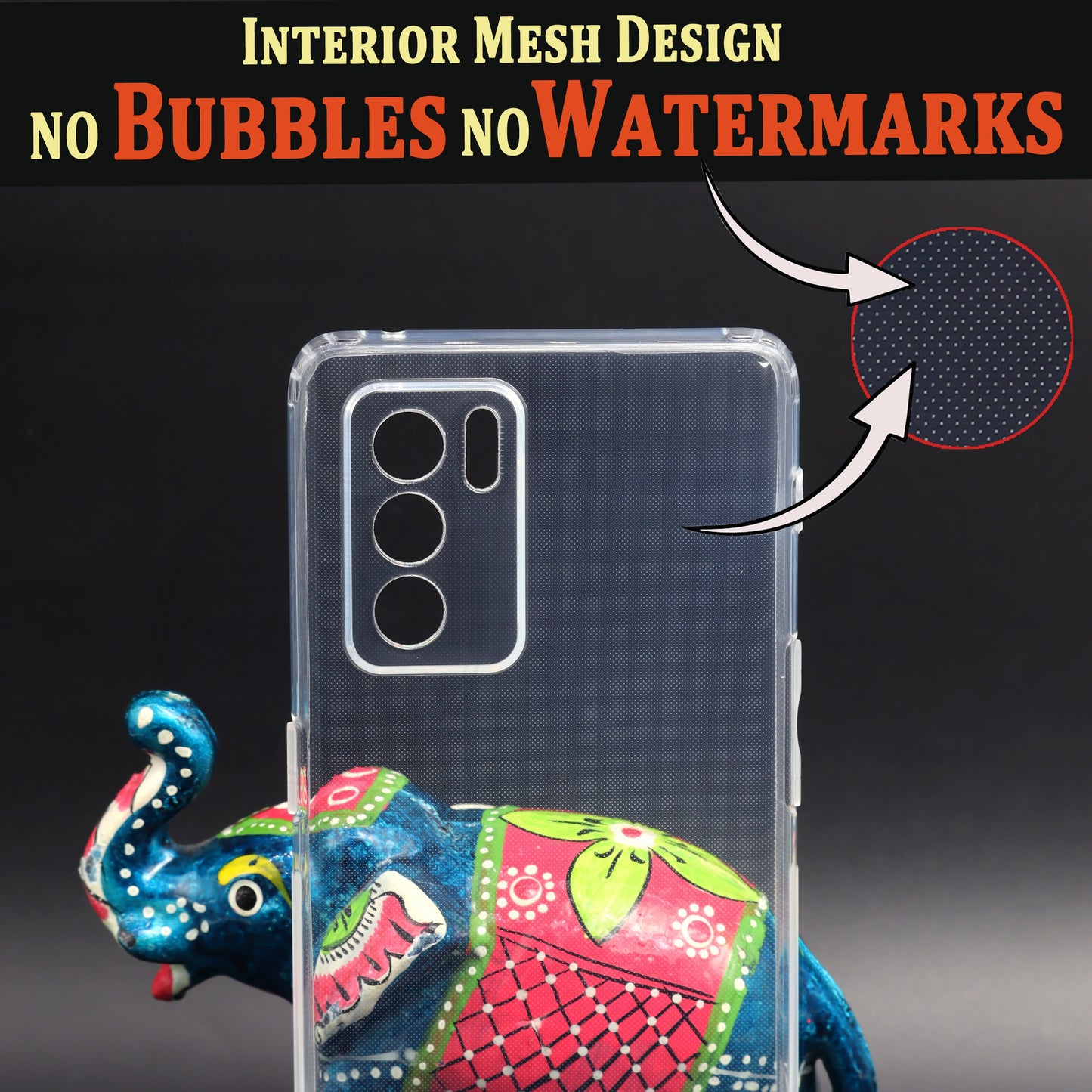 VAKIBO Super Premium Soft TPU Transparent Case With Dustplug,Side Grip,Corner Protection,lanyard Cuts,Camera Protection Suitable for Oppo Reno 6 Pro